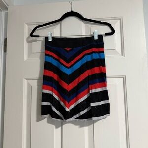 Free People Multicolor Chevron Mini Skirt